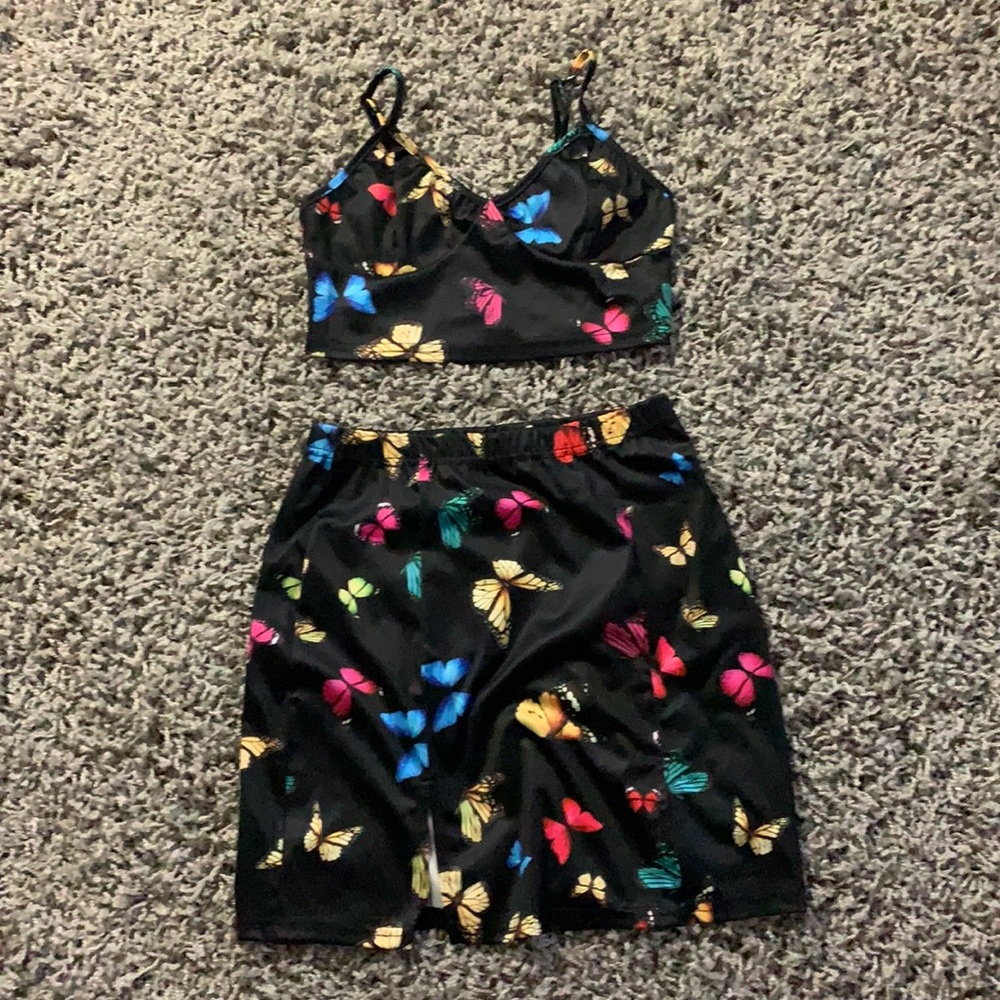 Two Piece Butterfly Outfit